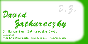 david zathureczky business card